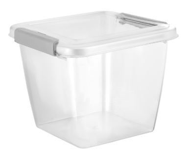 Контейнер для продуктов Plast Team HELSINKI с защелками 1л квадрат натуральный